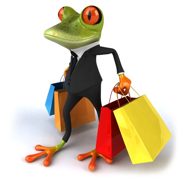 Żaba, zakupy — Zdjęcie stockowe
