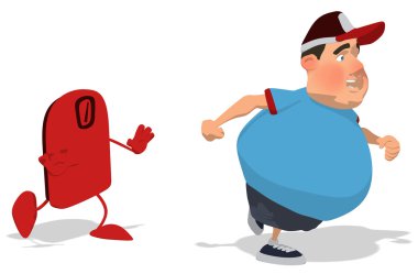 Overweight kid on a diet