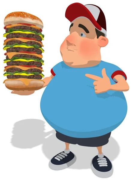 Niño con sobrepeso — Foto de Stock