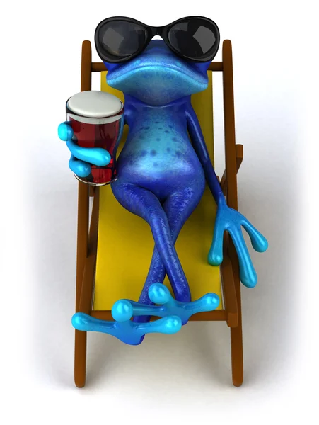 酷蓝蛙 — 图库照片