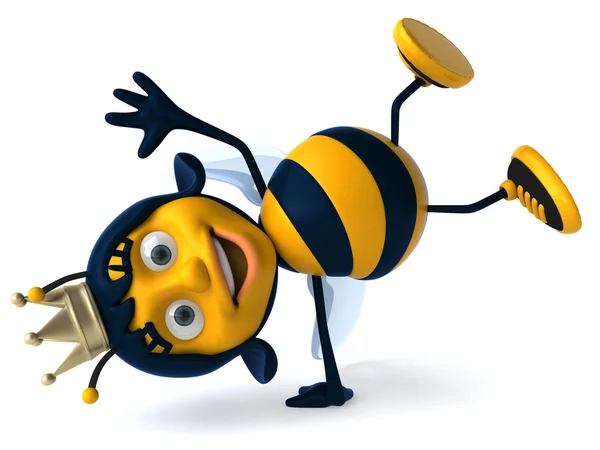 Amusing bee with corona — Stock Photo, Image