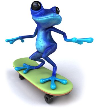 Blue frog clipart