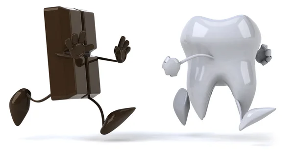 Δόντι και σοκολάτα — Φωτογραφία Αρχείου