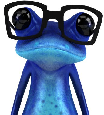 Blue frog clipart