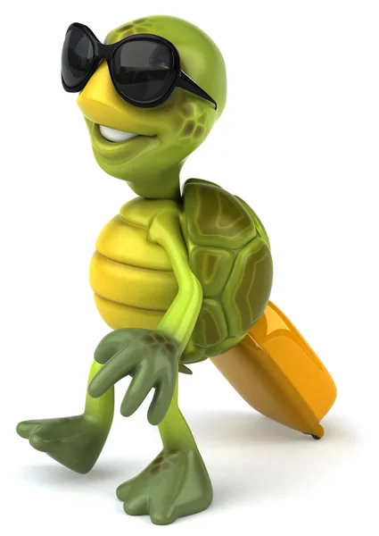 Turtle with a suitcase — Stock Photo, Image