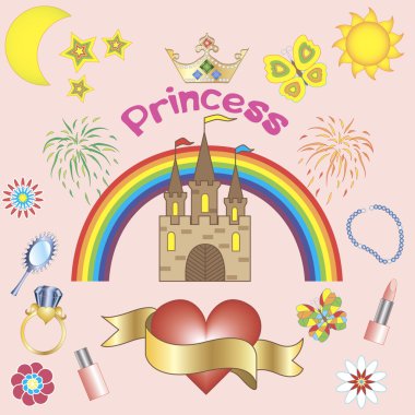 Princess background clipart