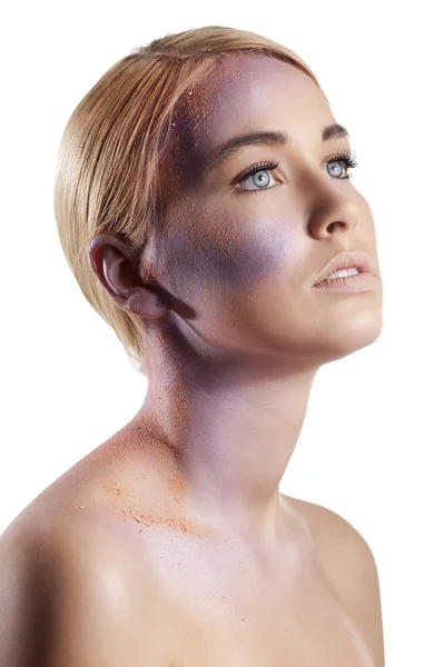 Powder beauty portrait — Stock Photo, Image