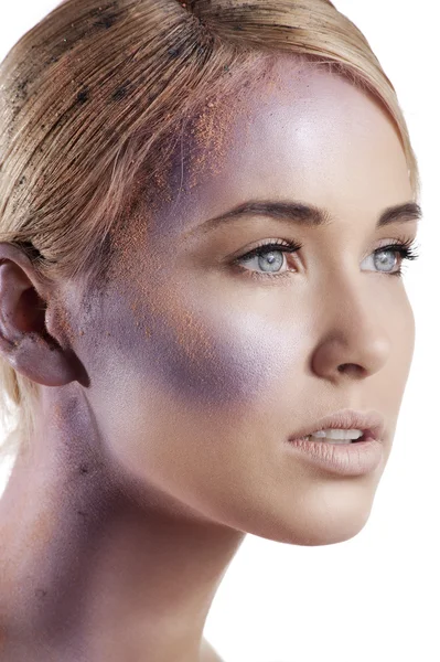 Puder kreative Mode Make-up — Stockfoto