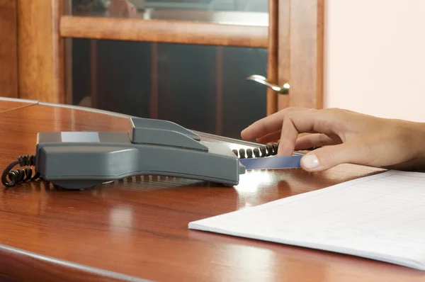 stock image Credit card pos-terminal