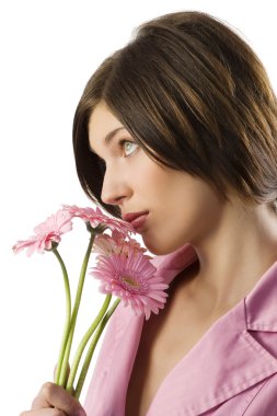 kokulu pembe gerbera