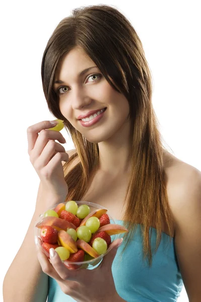 Fitness fruit girl — Stock Photo, Image
