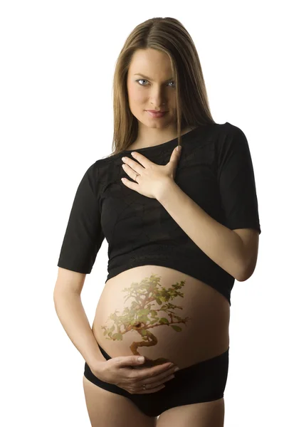 Muito grávida. — Fotografia de Stock