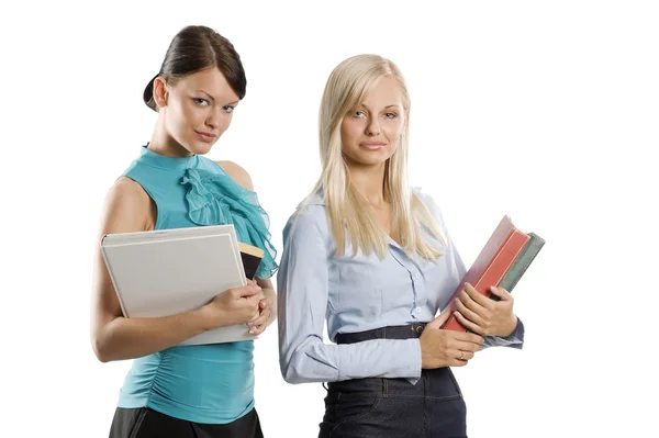 Two student girls — Stock Photo, Image