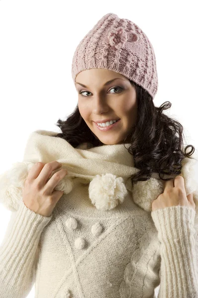 Dziewczyna w sukience zima — Zdjęcie stockowe