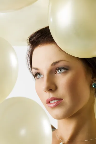 The balloons portrait — Stock Photo, Image