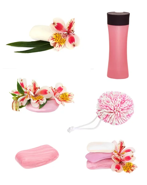 Collage of spa objects — Stock Photo, Image