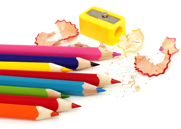 Färg penna och Bryne — Stockfoto