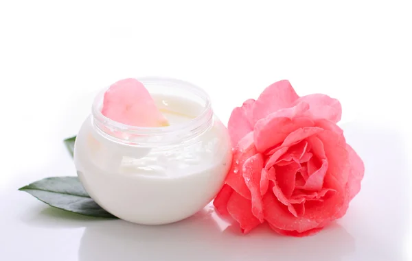 Flower body cream — Stock Photo, Image