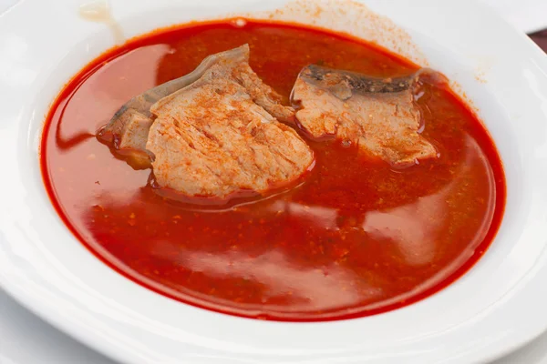 stock image Hungarian traditional fish soup