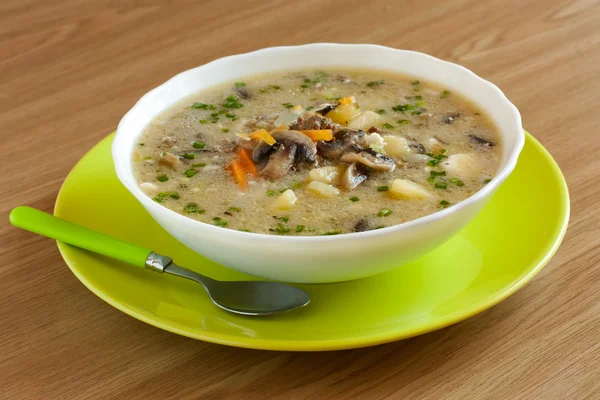 Soup with mushrooms and vegetables — Stock Photo, Image
