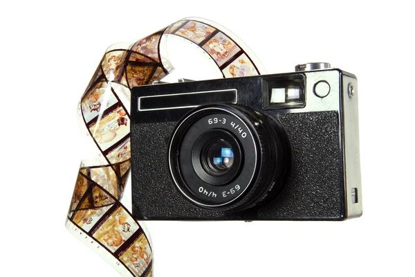 Stary aparat na białym tle — Zdjęcie stockowe