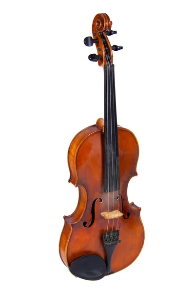 오래 된 바이올린, 흰색 배경에 고립 — 스톡 사진