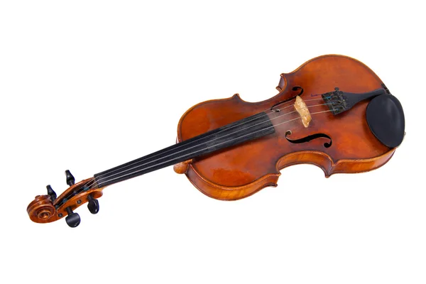 Vecchio violino, isolato su fondo bianco — Foto Stock
