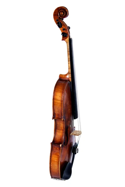 Velho violino, isolado sobre fundo branco — Fotografia de Stock
