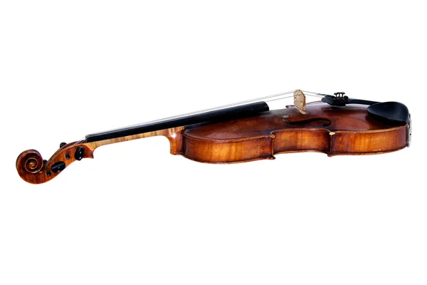 Staré housle, izolovaných na bílém pozadí — Stock fotografie