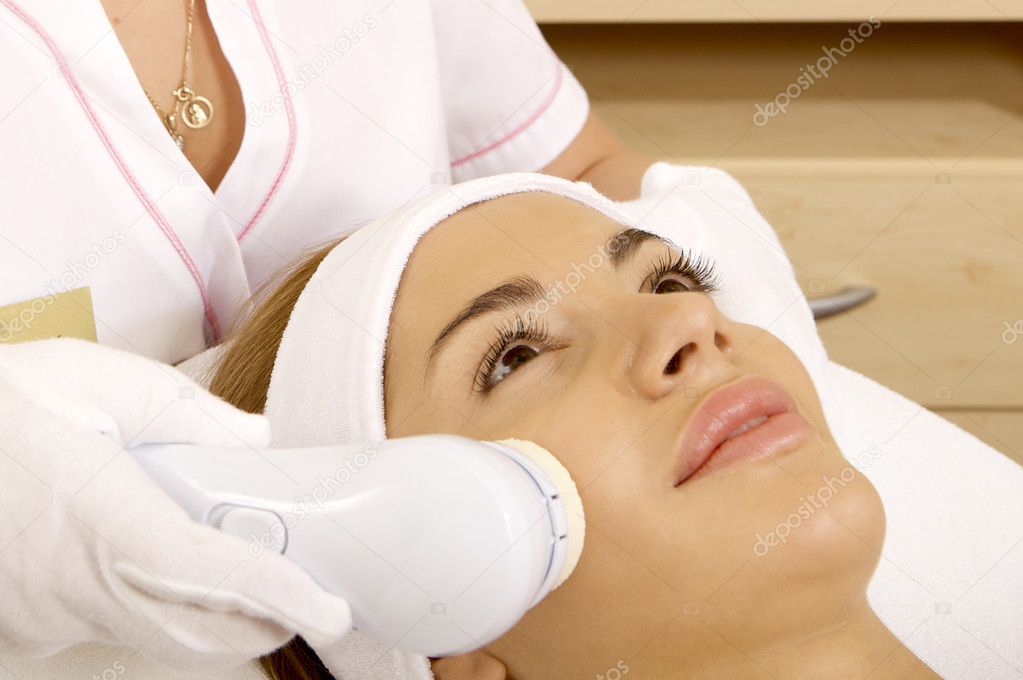 Laser hair removal in professional studio.