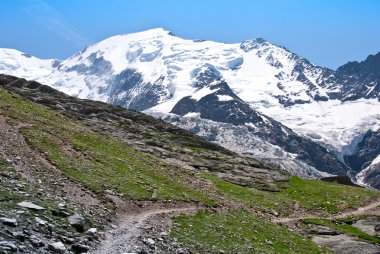 Mont Blanc massif nice view clipart