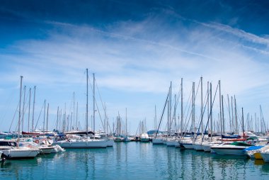 Yacht port in Cannes clipart