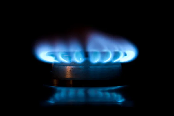 stock image Gas ring with flames