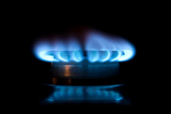 Gáz gyűrű lángok Stock Kép