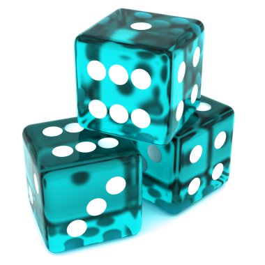 Teal Dice clipart