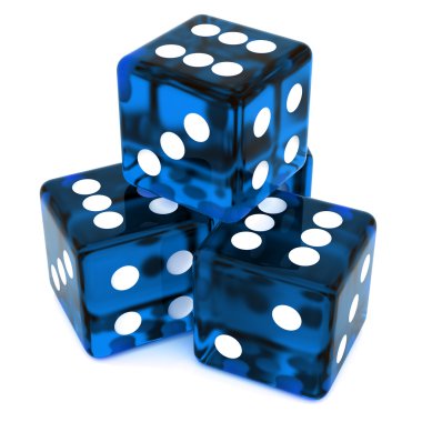 Blue Dice clipart