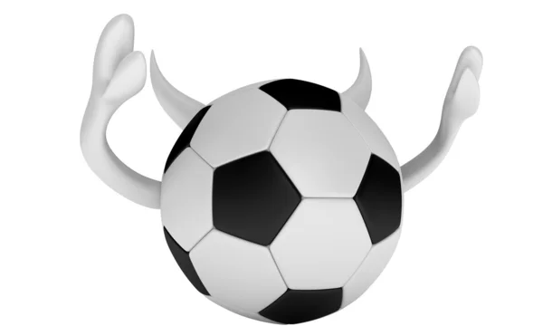 Soccer Ball character — Stock Photo, Image