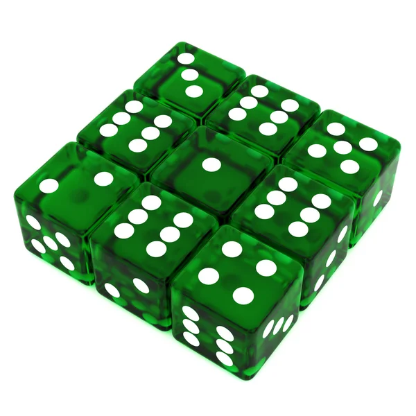 stock image Green Dice