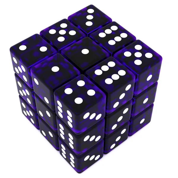Cubo de dados violeta — Foto de Stock