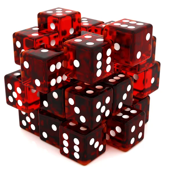 Red Dice cube — Stock Photo, Image