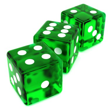 Green Dice clipart