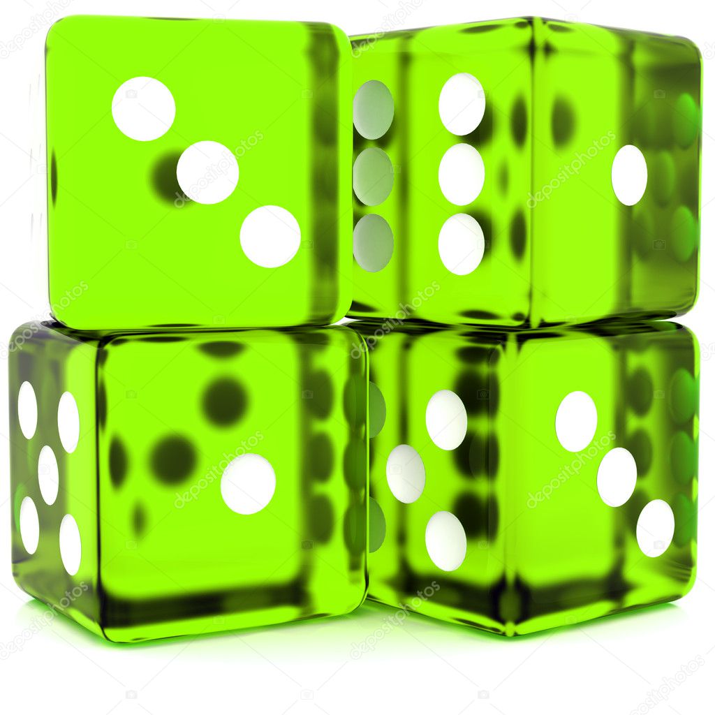 Green Dice — Stock Photo © Ijalin 5507890
