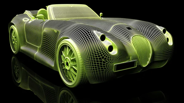 Stock image Car design, wire model