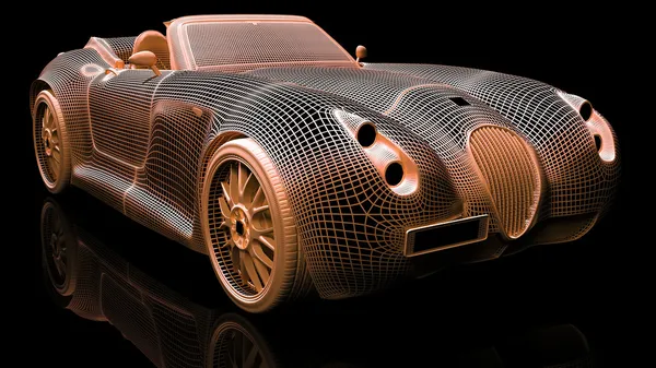 stock image Car design, wire model