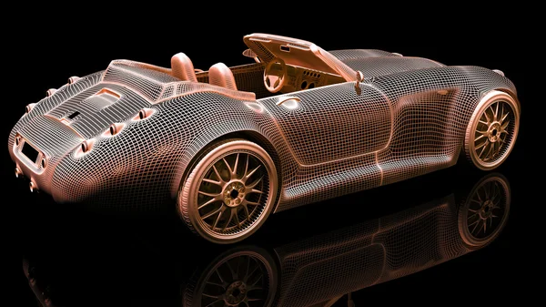 Car design, wire model — Stock Photo, Image