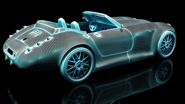 stock image Car design, wire model