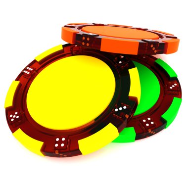 Poker çipleri yığını