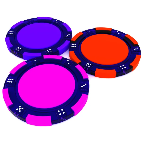 Стопки покерних чіпів — стокове фото