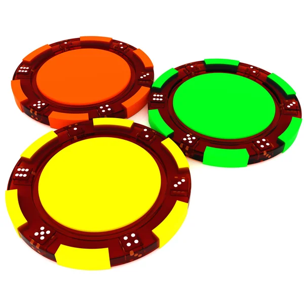 Montones de fichas de poker — Foto de Stock