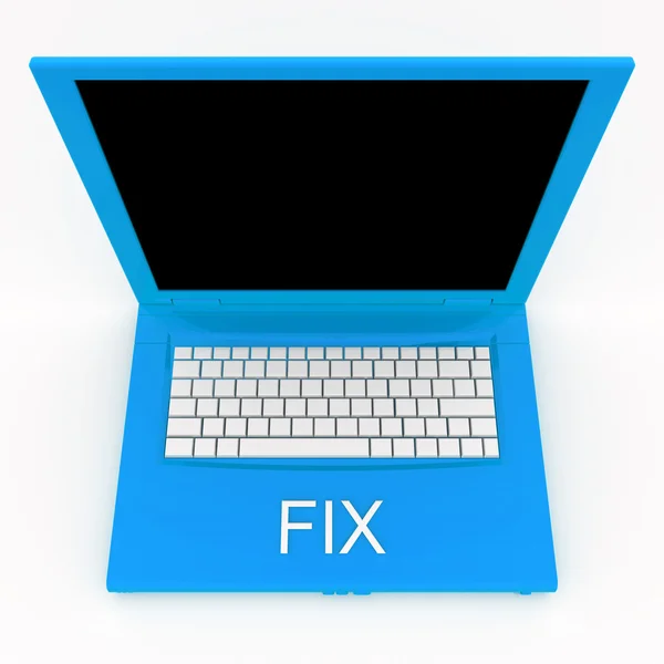 Laptop mit Word-Fix drauf — Stockfoto